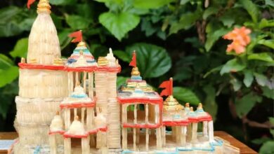 theindiaprint.com using rice grains a micro artist from jagtial telangana recreated the ayodhya ram