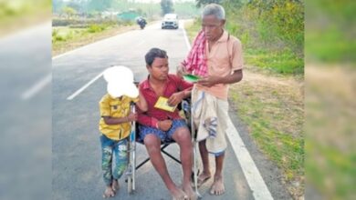 theindiaprint.com odisha an old blind father goes 12 miles with his disabled kid in tow in search of