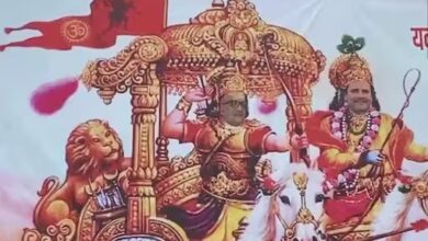 theindiaprint.com uttar pradesh kanpur dub posters rahul gandhi in the role of lord krishna before t