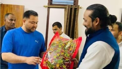 theindiaprint.com when his images of him sharing dialogue with a sharpshooter go viral tejashwi yada