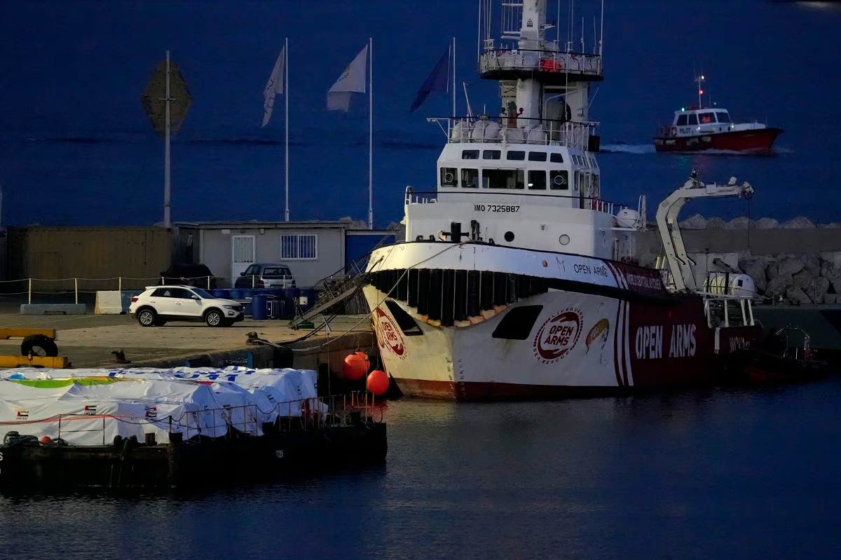 Aid efforts by sea are progressing, with the first ship now waiting in Cyprus for Gaza