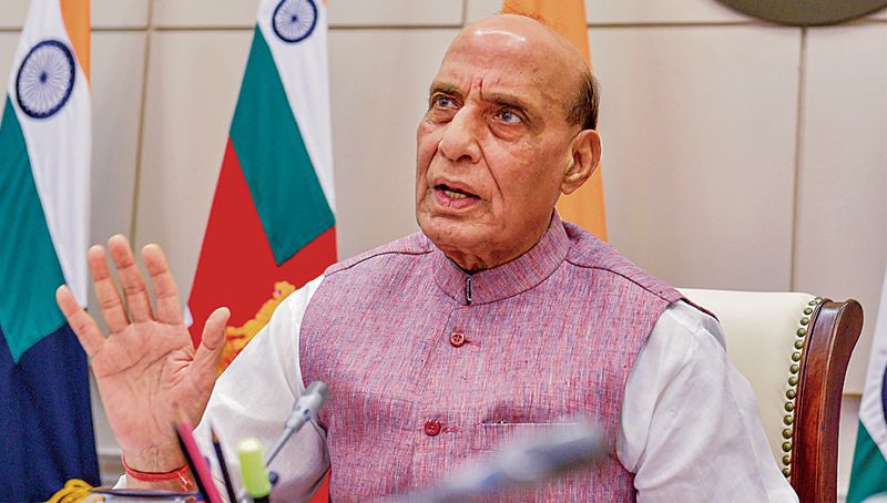Navy commanders are told by Rajnath Singh to be prepared for operations