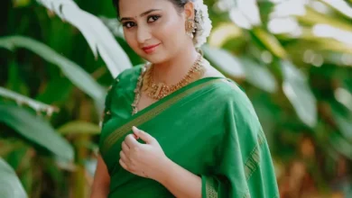 theindiaprint.com actress amulya is stunning in a green drape img 2 2024 04 16t160559.723 2024 04 e6