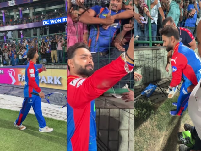Watch: Following DC’s IPL 2024 Final Match, Rishabh Pant Gives Fans His Cap, Sneakers, and Tennis Racquet